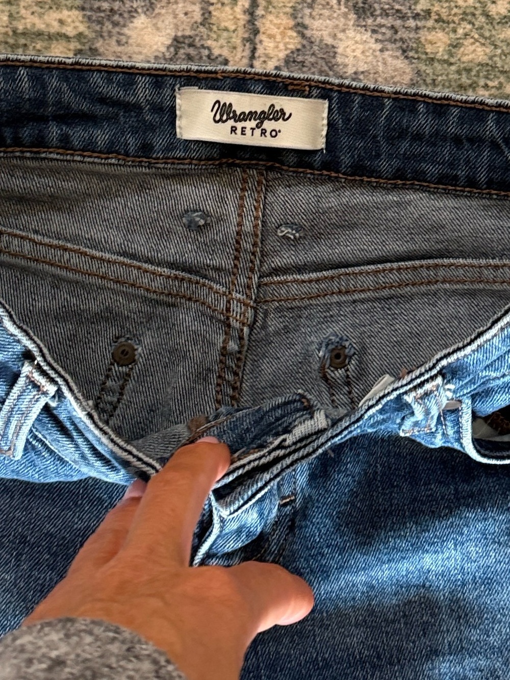Wrangler Retro Like New Mid-rise Trousers Size 27 - Picture 10 of 12